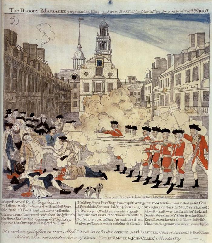 Paul Revere Le massacre de Boston Spain oil painting art